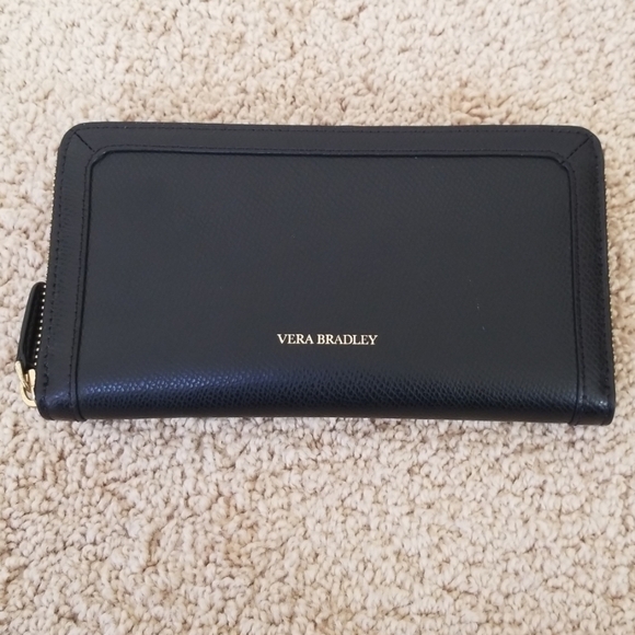VERA BRADLEY Black Zippy Wallet - Picture 1 of 6